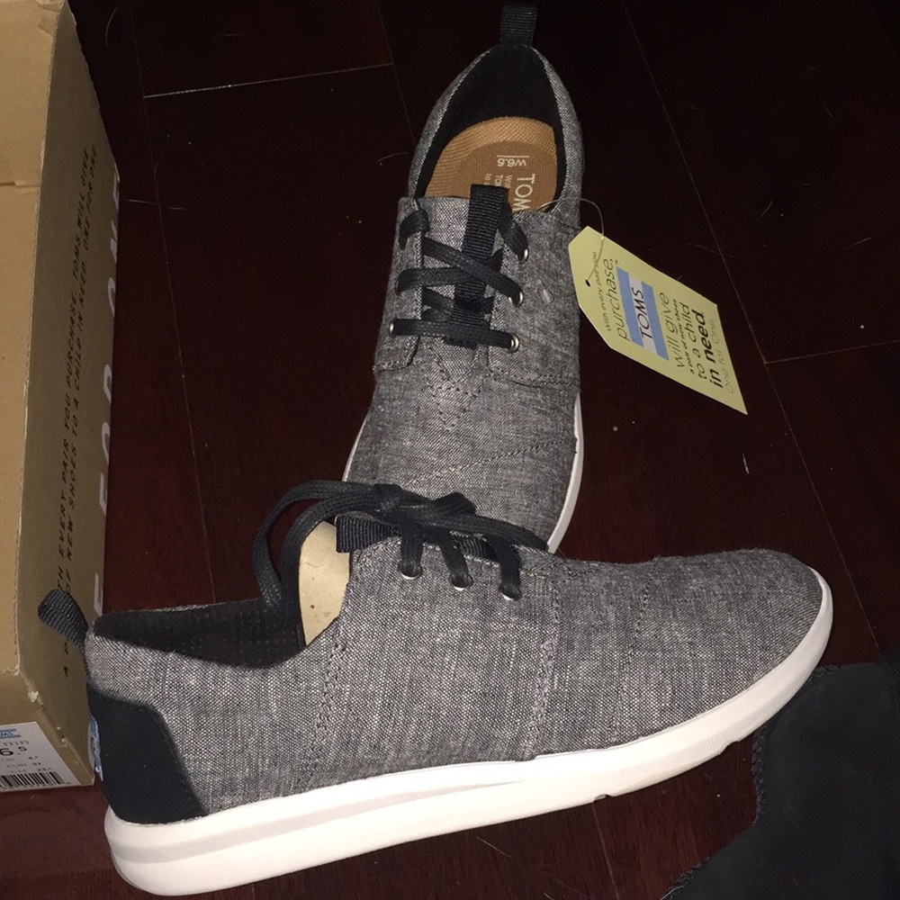 Toms Del Ray Black Slub Chandra Sneaker